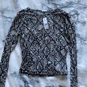 garage snake skin mesh long sleeve